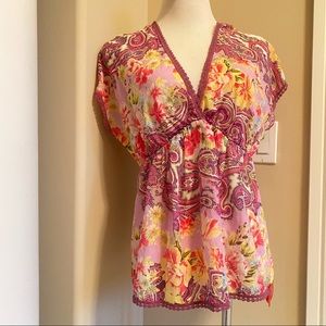 New Johnny Was Floral Top Medium